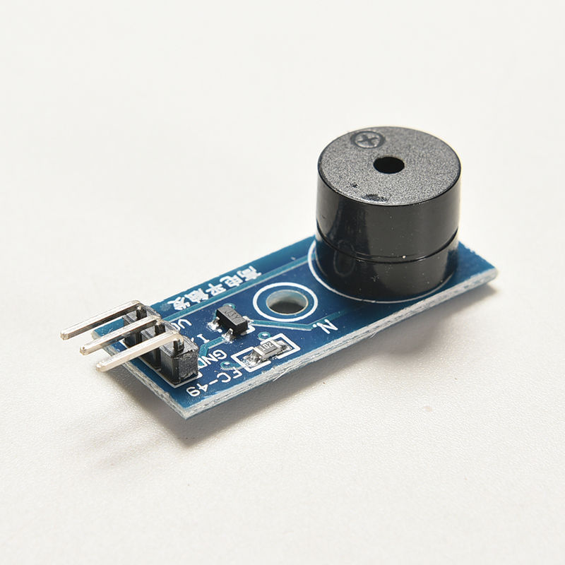Passive buzzer on a module with a NPN transistor and resistor FC-49