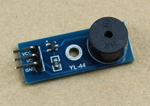 Passive buzzer on a module with a PNP transistor and resistor YL-44