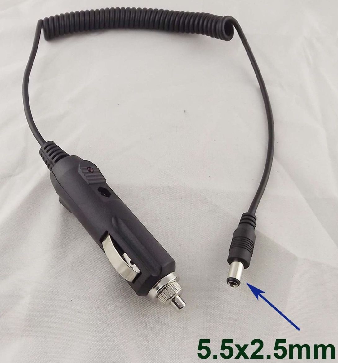 A cigar plug, this one has a cable and a DC plug on the other end Cigar plug with cable