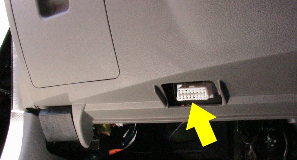 OBD-II socket in a car OBD-II socket location