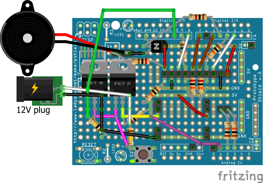 Fochica ProtoShield diagram Fochica ProtoShield Diagram